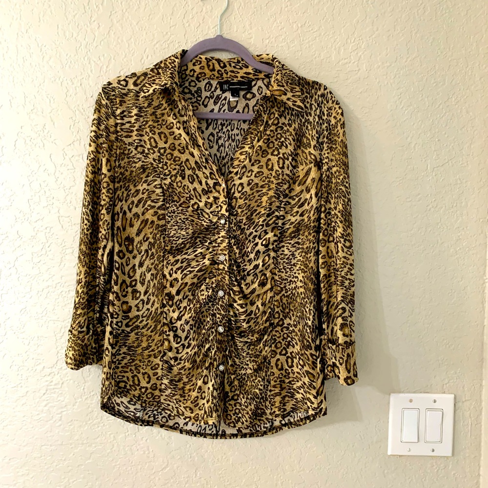 INC animal print top - Size L
